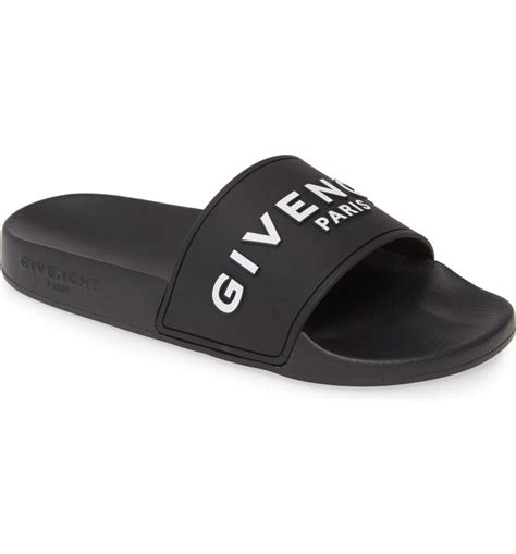 givenchy logo strap sliders|givenchy sliders women.